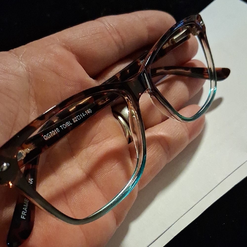 Brown Tortise Shell Faded To Green Rx Frames Designer Otis + Grey